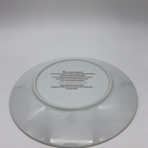 Avon 10th Anniversary 1987 Fine Porcelain Plate California Perfume Company 22k - Picture 6 of 12